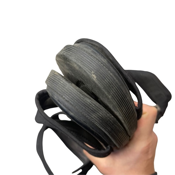 Dr. Martens Airwair Black Fabric/Leather Platform Sandals Unisex 9M/10WPre-Owned - Picture 11 of 12